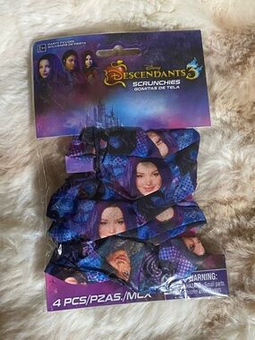 Disney Descendants 4 Pack Hair Scrunchies